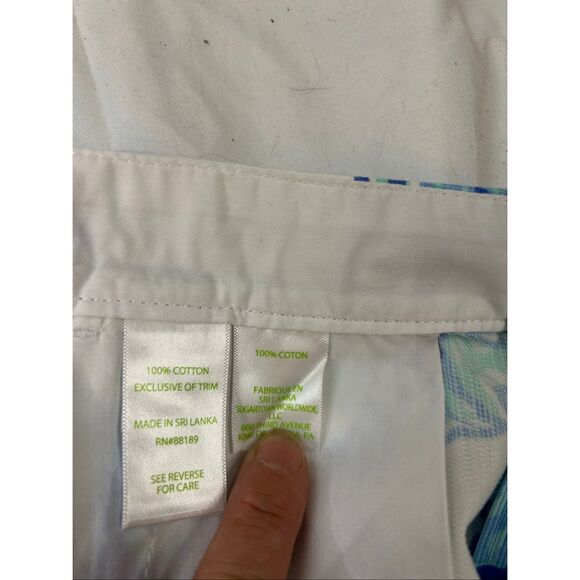 Lilly Pulitzer Shorts size 8 Scalloped Buttercup Blue Green Seashells - Picture 7 of 10